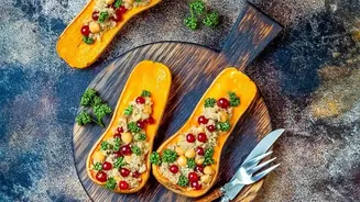 Sweet Potato And Butternut Nutrition Includes Vitamins Minerals And Energy Density