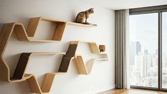 Renovate High Rise Apartments Using Aesthetic Cat Ification Wall Shelves