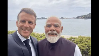 'Nice!': Macron's One-Word Caption For PM Modi Selfie From Nice Goes Viral