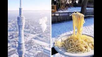 Viral ‘Pasta Experiment’ Reveals Just How Dangerous The US Cold Wave Is | WATCH