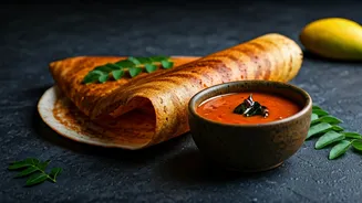 Seasonal Mango Dosa & Spicy Tomato Chutney: A Sweet & Spicy South Indian Breakfast Delight