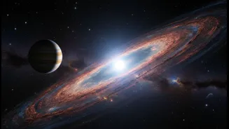 Beta Pictoris d Orbits About 30 Times Farther Than Earth Does