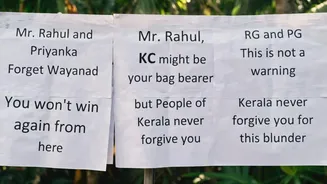 Posters threatening Rahul, Priyanka in Kerala; case registered