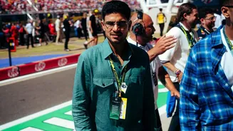 Shubman Gill attends F1 race, meets THIS driver