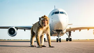 Monkey Business: Simian Strolls Onto Runway, Halts IndiGo Flight in Lucknow