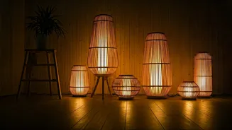 Cozy Up Your Gloomy Living Room With Moisture Resistant Bamboo Lamps