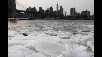 Deadly Winter Storm Grips US As Deep Freeze Continues, Hudson River Fills With Ice