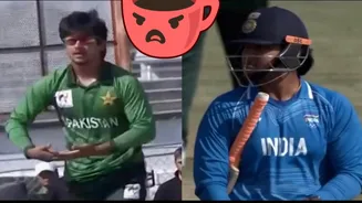 PAK bowler trolls Vaibhav, Abhishek takes revenge!
