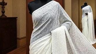 Ananya Panday's Regal Transformation: A Lace Saree Tribute