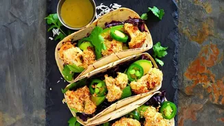 Quick breakfast tacos using leftover rotis
