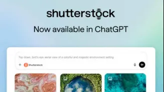 ChatGPT users get direct access to Shutterstock's images, videos, audio