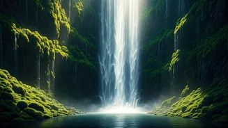 Adventure Begins At The Edge Of A Waterfall