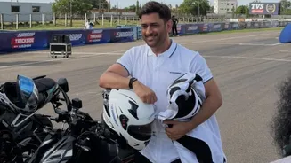 From Cricket Legend to Speed Demon: MS Dhoni's Viral Chennai Track Ride