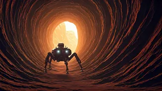 Robotic Pioneers: Discovering Mars Bases Through Lava Tube Exploration