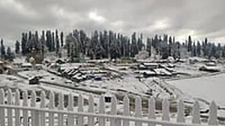 Jammu & Kashmir's Gulmarg Turns Into White Paradise After Snowfall; Visuals Surface