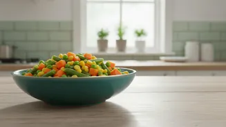 Microwaving Frozen Vegetables Needs Careful Timing to Avoid Softness