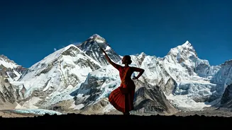Mountaineer Blends Graceful Bharatanatyam with Everest's Majesty: A Dance of Devotion