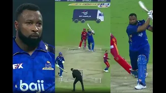 6, 4, 2, 6, 6, 6! Kieron Pollard Hits ILT20's Highest Wicket-Taker For 30 Runs In One Over | Watch