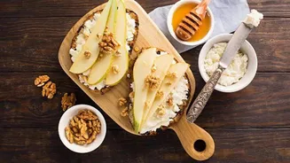 You'll love this ricotta and pear toast!