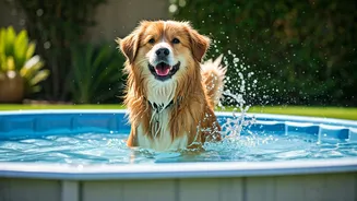 Furry Friends Make Waves At Luxury Boarding Mini Splash Pools