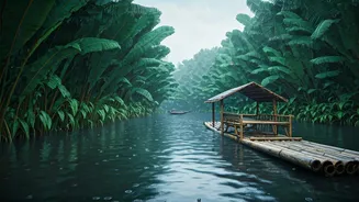 Bamboo Rafting Is Nature's Ultimate Rainy Ride