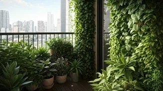 Young Homeowners Convert Small Balconies Into Vertical Dense Jungles