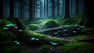 Witness Forest Magic On Late-Night Glowing Bioluminescent Fungi Trails