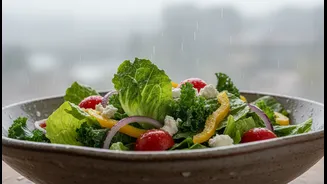 Why Wellness Coaches Advise Office Goers To Avoid Raw Café Salads During Wet Downpours