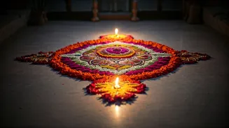 Eco-Conscious Youth Turn Leftover Temple Flowers Into Gorgeous Rangolis