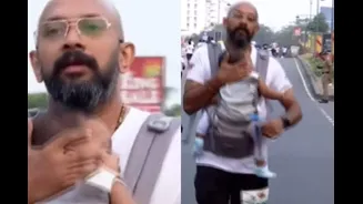 Kerala Dad Runs Marathon With Baby Strapped To Chest, But Internet Thinks ‘This Is Actually Inhuman’ | VIDEO