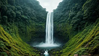 Mawsynram Waterfalls Blast Cool Mountain Air Across Lush Valleys