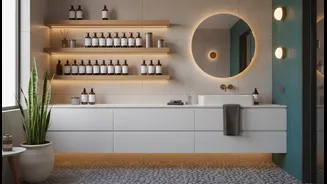 Warm Lighting And Better Organisation Can Transform A Basic Indian Bathroom