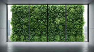 Biophilic Indoor Green Walls Block Out Depressing Concrete City Views