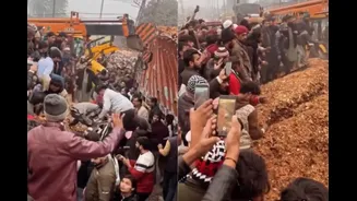 Rampur Tragedy: Overloaded Truck Crushes SUV — Full Video Shows Locals, JCB On Spot To Rescue Injured