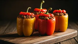 Air Fryer Stuffed Bell Peppers Are This Week's Dinner Trend