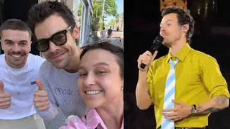 Harry Styles vira'cupido'de casal brasileiro durante seu show:'Convidado para ser meu padrinho'