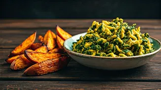 Pair Crisp Palak Patta Chaat With Roasted Sweet Potatoes