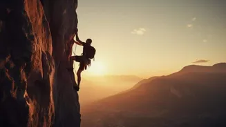 This rock climbing destination offers stunning views