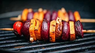 Delectable Beetroot & Sweet Potato Kebabs!