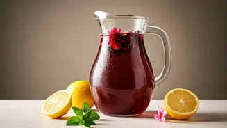 Brew Sweet Hibiscus Tea With Fresh Lemon Rounds Instantly