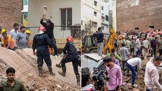 Satya Niketan Building Collapse: 25-30 Casualties Feared; CJP, AAP Questions Govt; BJP Says Rescue Ops Underway