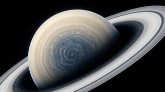 Saturn's South-Pole Decagon Moves Differently From Its Northern Hexagon