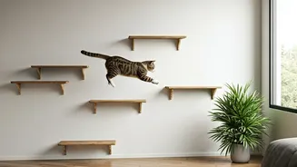 Keep Active Felines Active Incorporating Multi Tier Wall Mounted Walkways