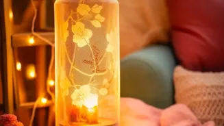 Why upcycling glass bottles and fabric scraps is the hottest DIY room lighting trend