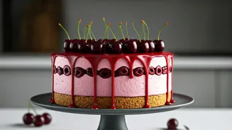 This Fresh Cherry Fusion Cake Is Pure Visual Pleasure