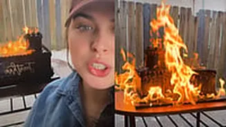 'We Don't Like Cheaters': US Baker Sets ₹57,000 Birthday Cake On Fire After Finding Out Client's Boyfriend Cheated On Her; Viral Video Stuns Intern...