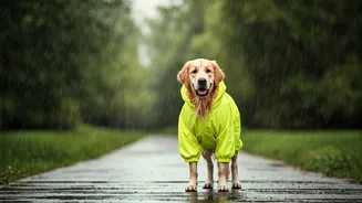 Buy Neon Waterproof Raincoats Keep Dogs dry During Stormy Walks