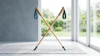 Nordic Walking: Uses Poles To Bring The Upper Body Into A Walking Workout, With Without Overstating Joint Or Heart Benefits