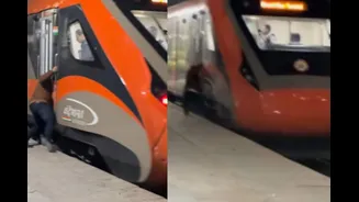 Man, Trying To Board Moving Kanpur-Delhi Vande Bharat Express, Cheats Death By Seconds: ‘Ek Hath Se Rokengay Kya?’