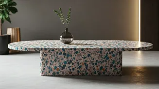 Recycled Terrazzo Remnants Upcycled Into Gorgeous High End Coffee Tables